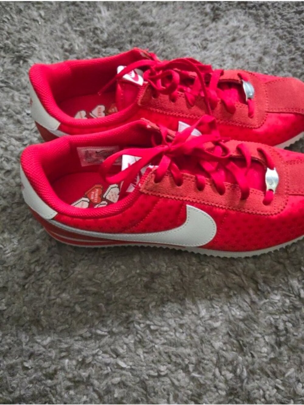 Nike Kids Cortez Bg Youth Size 6y Red And White Valentines Day 1026 - Picture 9 of 11